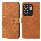 For Infinix Zero 30 4G Ethnic Style Embossed Pattern Leather Phone Case(Brown) - 1