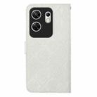 For Infinix Zero 30 4G Ethnic Style Embossed Pattern Leather Phone Case(White) - 3