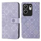 For Infinix Zero 30 4G Ethnic Style Embossed Pattern Leather Phone Case(Purple) - 1