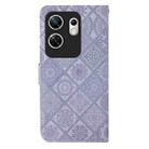 For Infinix Zero 30 4G Ethnic Style Embossed Pattern Leather Phone Case(Purple) - 3