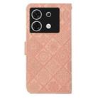 For Infinix Zero 30 5G Ethnic Style Embossed Pattern Leather Phone Case(Pink) - 3