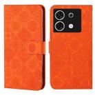 For Infinix Zero 30 5G Ethnic Style Embossed Pattern Leather Phone Case(Orange) - 1