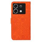 For Infinix Zero 30 5G Ethnic Style Embossed Pattern Leather Phone Case(Orange) - 3