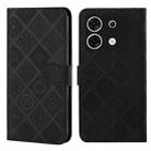 For Infinix Zero 30 5G Ethnic Style Embossed Pattern Leather Phone Case(Black) - 1