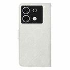 For Infinix Zero 30 5G Ethnic Style Embossed Pattern Leather Phone Case(White) - 3