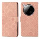 For Infinix Zero 40 4G Ethnic Style Embossed Pattern Leather Phone Case(Pink) - 1