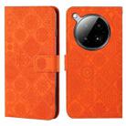 For Infinix Zero 40 4G Ethnic Style Embossed Pattern Leather Phone Case(Orange) - 1