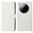 For Infinix Zero 40 4G Ethnic Style Embossed Pattern Leather Phone Case(White) - 1