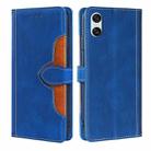 For Sony Xperia 10 VI Skin Feel Magnetic Buckle Leather Phone Case(Blue) - 1