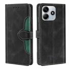 For Redmi Note 14 5G Skin Feel Magnetic Buckle Leather Phone Case(Black) - 1