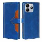 For Redmi Note 14 5G Skin Feel Magnetic Buckle Leather Phone Case(Blue) - 1
