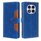 For Redmi Note 14 Pro 5G Skin Feel Magnetic Buckle Leather Phone Case(Blue) - 1