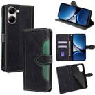 For Redmi Turbo 4 Skin Feel Magnetic Buckle Leather Phone Case(Black) - 1