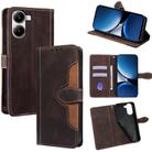 For Redmi Turbo 4 Skin Feel Magnetic Buckle Leather Phone Case(Brown) - 1