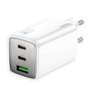 hoco N49 Glorious PD65W 2 x Type-C / USB-C, USB-A Three Ports Fast Charger, Plug Type:EU Plug(White) - 1