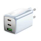 hoco N49 Glorious PD65W 2 x Type-C / USB-C, USB-A Three Ports Fast Charger, Plug Type:EU Plug(Blue) - 1