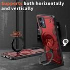 For Samsung Galaxy A06 4G PC Hybrid TPU Armor MagSafe Ring Holder Phone Case(Red) - 2