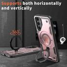 For Samsung Galaxy A16 5G PC Hybrid TPU Armor MagSafe Ring Holder Phone Case(Rose Gold) - 2