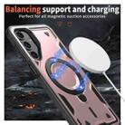 For Samsung Galaxy A16 5G PC Hybrid TPU Armor MagSafe Ring Holder Phone Case(Rose Gold) - 3