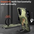 For Samsung Galaxy A56 5G PC Hybrid TPU Armor MagSafe Ring Holder Phone Case(Olive Green) - 2