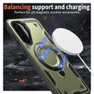 For Samsung Galaxy A56 5G PC Hybrid TPU Armor MagSafe Ring Holder Phone Case(Olive Green) - 3