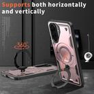 For Samsung Galaxy A56 5G PC Hybrid TPU Armor MagSafe Ring Holder Phone Case(Rose Gold) - 2