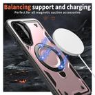For Samsung Galaxy A56 5G PC Hybrid TPU Armor MagSafe Ring Holder Phone Case(Rose Gold) - 3