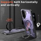 For Samsung Galaxy A56 5G PC Hybrid TPU Armor MagSafe Ring Holder Phone Case(Purple) - 2