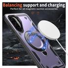 For Samsung Galaxy A56 5G PC Hybrid TPU Armor MagSafe Ring Holder Phone Case(Purple) - 3