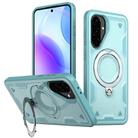 For Samsung Galaxy A56 5G PC Hybrid TPU Armor MagSafe Ring Holder Phone Case(Light Blue) - 1