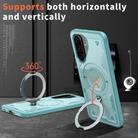 For Samsung Galaxy A56 5G PC Hybrid TPU Armor MagSafe Ring Holder Phone Case(Light Blue) - 2