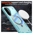 For Samsung Galaxy A56 5G PC Hybrid TPU Armor MagSafe Ring Holder Phone Case(Light Blue) - 3