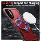 For Samsung Galaxy A36 5G PC Hybrid TPU Armor MagSafe Ring Holder Phone Case(Red) - 3