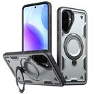 For Samsung Galaxy A36 5G PC Hybrid TPU Armor MagSafe Ring Holder Phone Case(Grey) - 1
