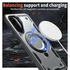 For Samsung Galaxy A36 5G PC Hybrid TPU Armor MagSafe Ring Holder Phone Case(Grey) - 3