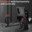 For Samsung Galaxy A26 5G PC Hybrid TPU Armor MagSafe Ring Holder Phone Case(Black) - 2