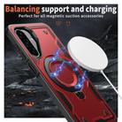 For Samsung Galaxy A26 5G PC Hybrid TPU Armor MagSafe Ring Holder Phone Case(Red) - 3
