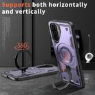 For Samsung Galaxy A26 5G PC Hybrid TPU Armor MagSafe Ring Holder Phone Case(Purple) - 2