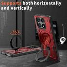 For Xiaomi Poco X6 Pro 5G PC Hybrid TPU Armor MagSafe Ring Holder Phone Case(Red) - 2