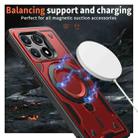 For Xiaomi Poco X6 Pro 5G PC Hybrid TPU Armor MagSafe Ring Holder Phone Case(Red) - 3