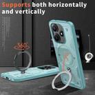 For Xiaomi Poco M6 Pro 5G PC Hybrid TPU Armor MagSafe Ring Holder Phone Case(Light Blue) - 2