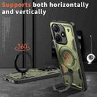 For Xiaomi Poco M6 Pro 5G PC Hybrid TPU Armor MagSafe Ring Holder Phone Case(Olive Green) - 2
