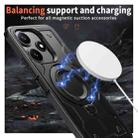For Xiaomi Poco M6 Pro 5G PC Hybrid TPU Armor MagSafe Ring Holder Phone Case(Black) - 3