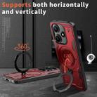 For Xiaomi Poco M6 Pro 5G PC Hybrid TPU Armor MagSafe Ring Holder Phone Case(Red) - 2