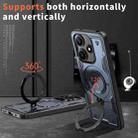 For Xiaomi Poco M6 Pro 5G PC Hybrid TPU Armor MagSafe Ring Holder Phone Case(Blue) - 2