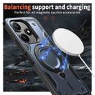 For Xiaomi Poco M6 Pro 5G PC Hybrid TPU Armor MagSafe Ring Holder Phone Case(Blue) - 3