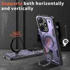 For Xiaomi Poco M6 Pro 5G PC Hybrid TPU Armor MagSafe Ring Holder Phone Case(Purple) - 2