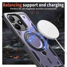 For Xiaomi Poco M6 Pro 5G PC Hybrid TPU Armor MagSafe Ring Holder Phone Case(Purple) - 3