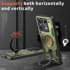For Xiaomi Poco X6 PC Hybrid TPU Armor MagSafe Ring Holder Phone Case(Olive Green) - 2