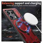 For Xiaomi Poco X6 PC Hybrid TPU Armor MagSafe Ring Holder Phone Case(Red) - 3